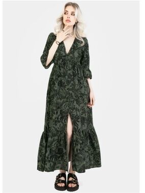 knee length dresses for ladies Rosaleigh Flock Velour Mesh Flare Sleeve Mini Dress | Disturbia